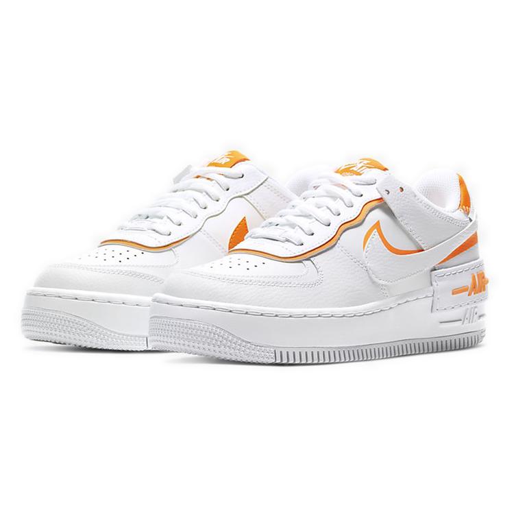 New Nike Air Force 1 Low Shadow White Total Orange Women's CI0919-103