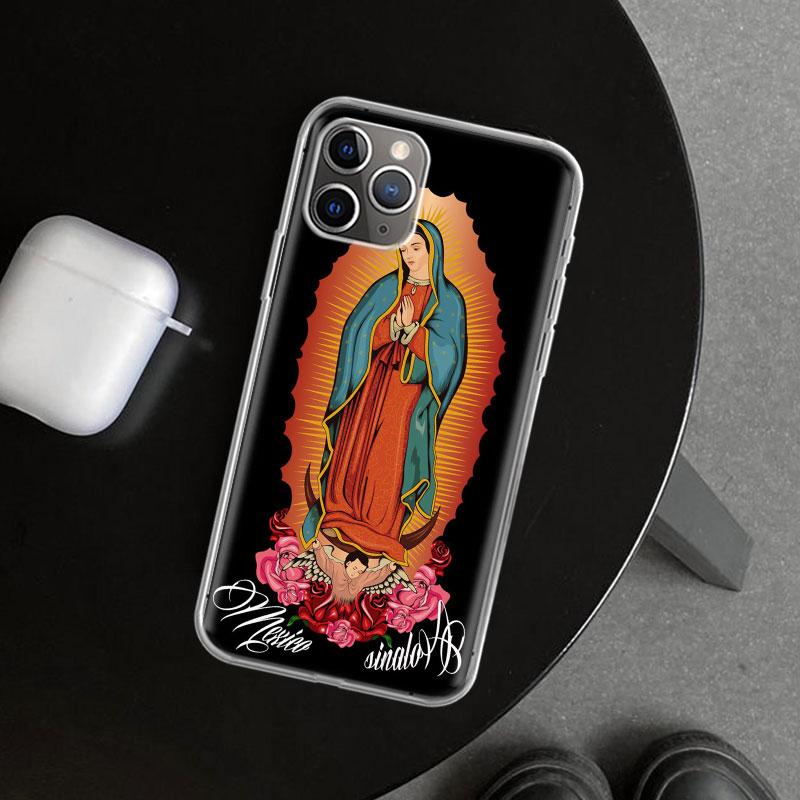 Virgin De Guadalupe Mary Phone Case Cover for iPhone 11 12 13 Mini 14 15 Plus 16 Pro Max 17 Air 7 8 + SE Art Customized Fundas 1