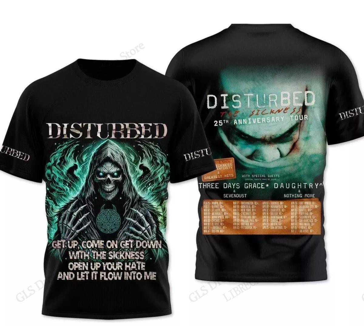 

Men T-shirt Rock Band Disturbed The Sickness 3d Print T shirt Tops Womens Sports Large size Tops Tees Summer Tshirt Kids Clothes S