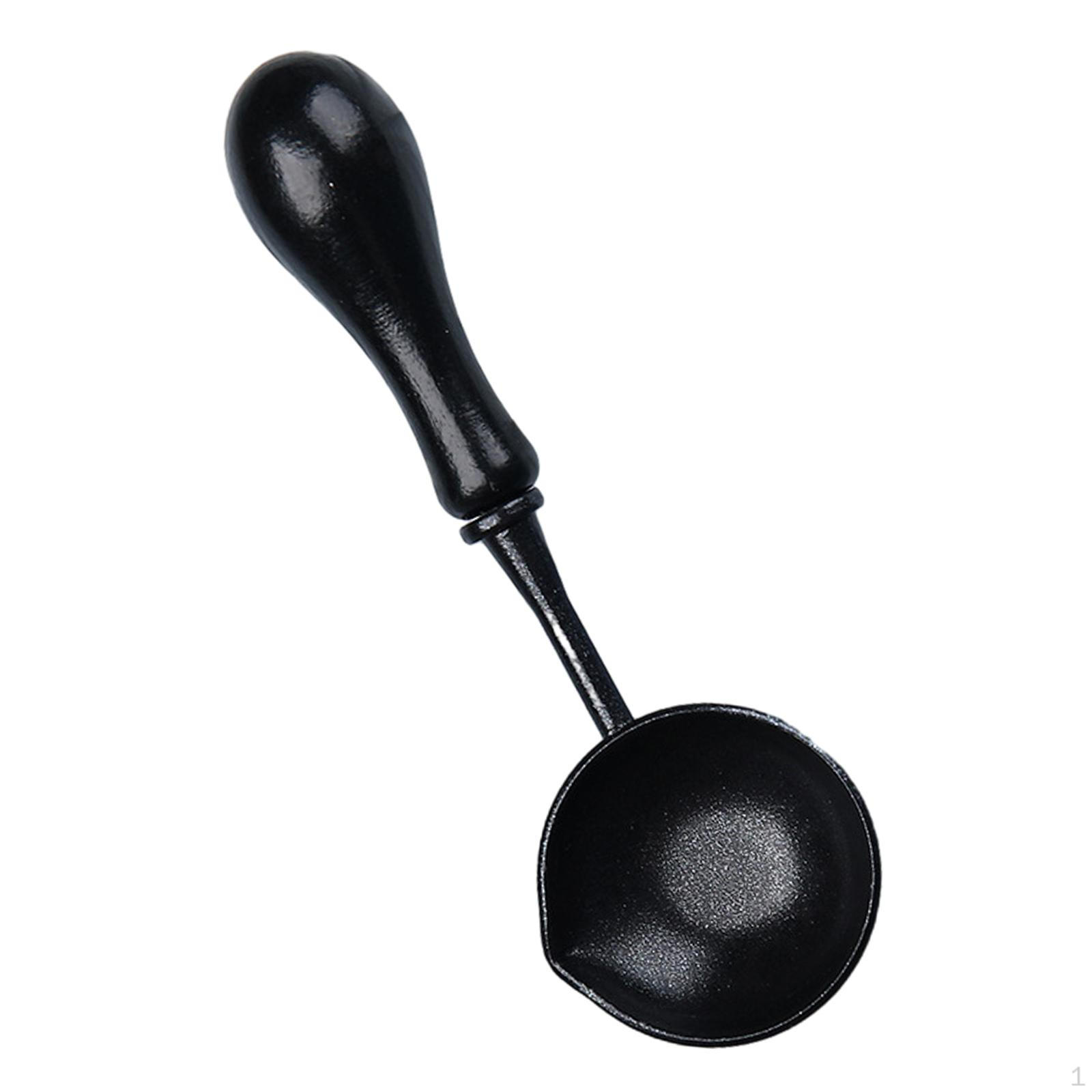 

Портативная восковая ложка с деревянной ручкой для поделок и герметизации своими руками чёрный