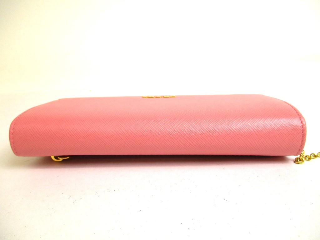 Authentic PRADA Saffiano Metal Pink Leather Bifold Long Flap Wallet #a126  Refurbished