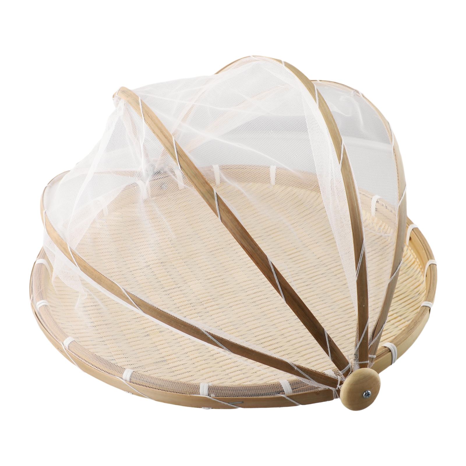 

Бамбуковые плетеные корзины Противомоскитные сетки Корзина для фруктов и овощей Совок для мусора Палатка Корзина Поднос Портативные чехлы для пикника 30CM