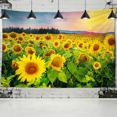 Tapices de Girasol Colgante de Pared Girasol Sol Sol Tapiz Manta Decorativa Tela Decoración de Dormitorio Tapiz de Tamaño Grande