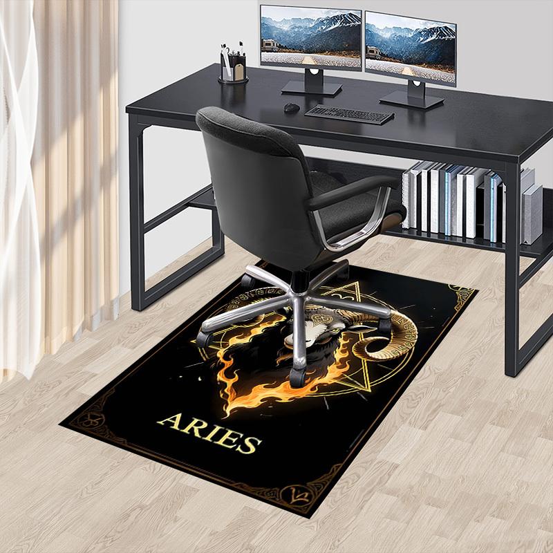 1PC Aries Goat Non-Slip Floor Carpet Compatible for Office&Living Room&Bedroom&Dining Room - Flat- Soft & Pattern, Vibrant Colors-W252