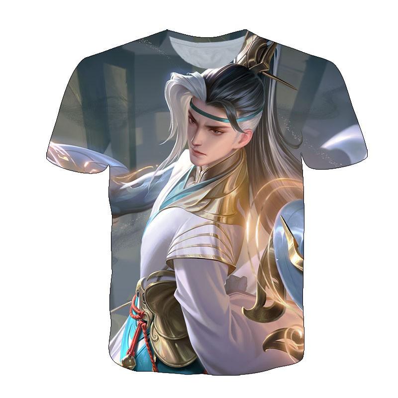 Men Women Gaming T-Shirt With 3D Digital Print Character Design Casual Short Sleeve Tee