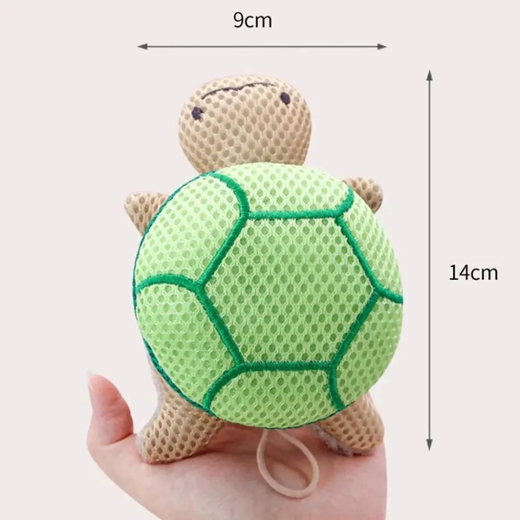1pc Double-sided Turtle Bath Sponge Ball Cute Reusable Exfoliating Body Scrubber Portable Shower Deep Cleansing Bathing Tool HOT