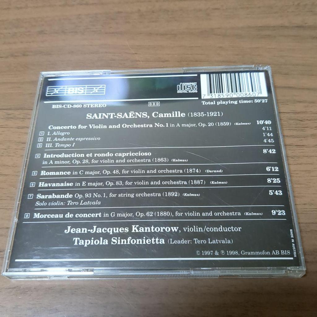 [USED] "Romance" Saint-Saëns: Violin & Orchestra Works