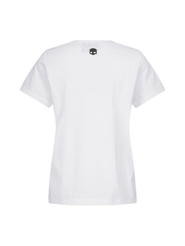 HYDROGEN Women'S Basic Small Logo Short Sleeve Round Neck