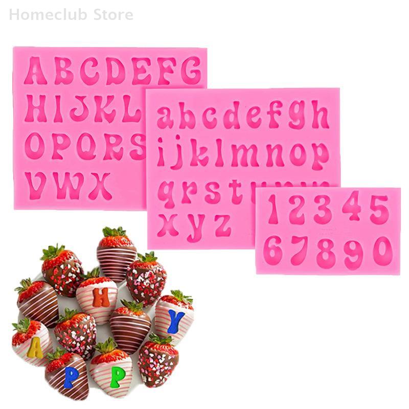3D Buchstaben Schablone Silikonform Schokoladenkuchenform DIY Fondant Druckform Für Küchenbacken