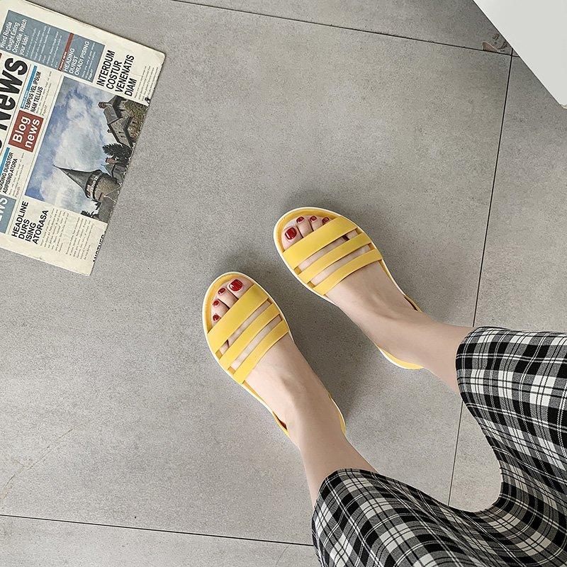 Novas sandálias rasteiras de verão sapatos femininos 2024 sandálias de praia gelatinosas sapatos casuais confortáveis chinelos femininos chaussures femme