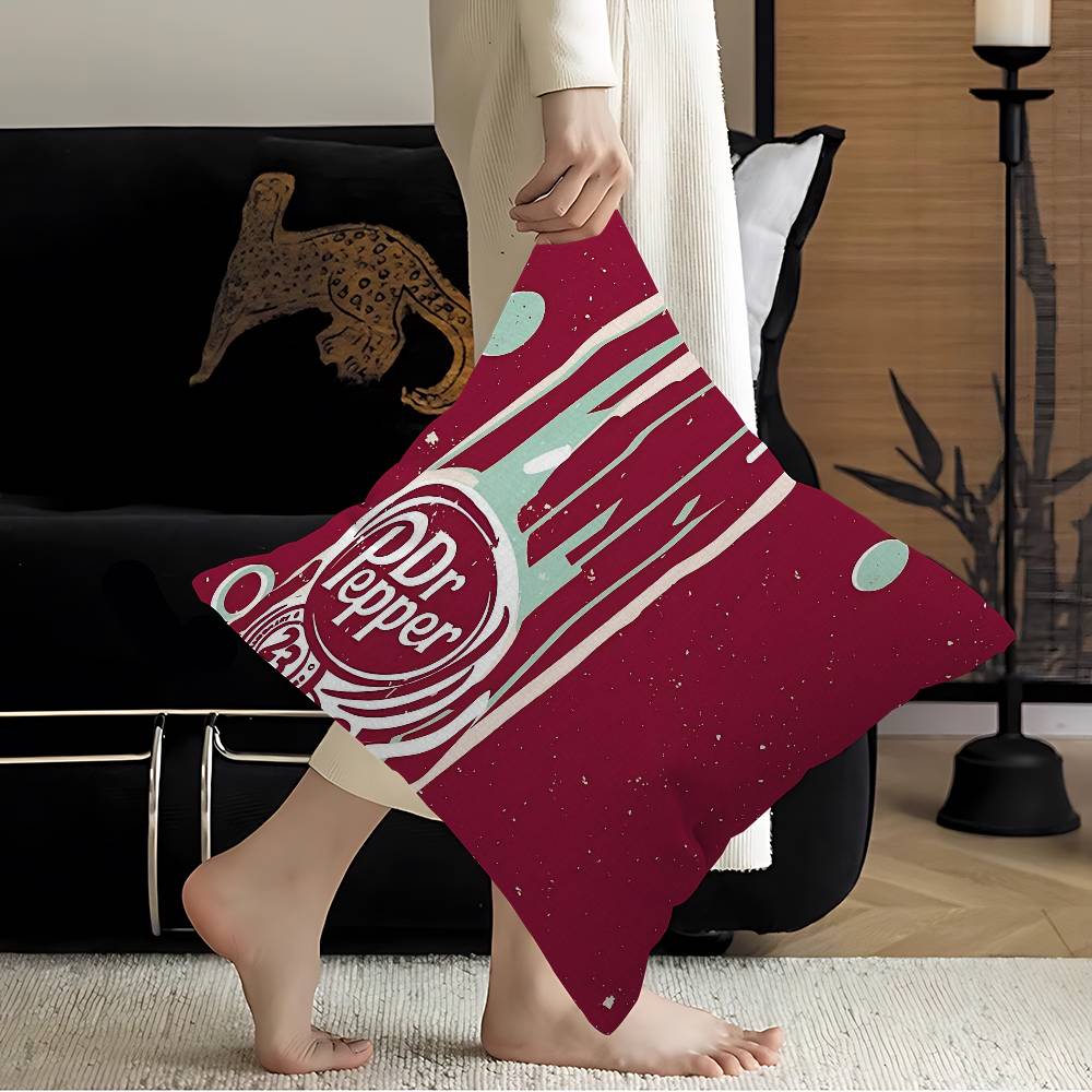 D-Dr Pepper Maple Design Cushion Cover Happy Autumn Harvest decor Holiday Decorati Pillow Cover