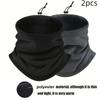 1/2pcs Men's Thermal Neck Gaiter - Heavyweight Windproof Warm Face Mask, Soft Fleece Lining, Breathable Polyester Knit