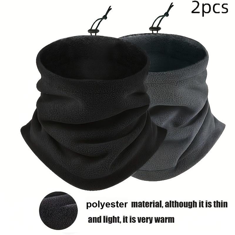 1/2pcs Men's Thermal Neck Gaiter - Heavyweight Windproof Warm Face Mask, Soft Fleece Lining, Breathable Polyester Knit