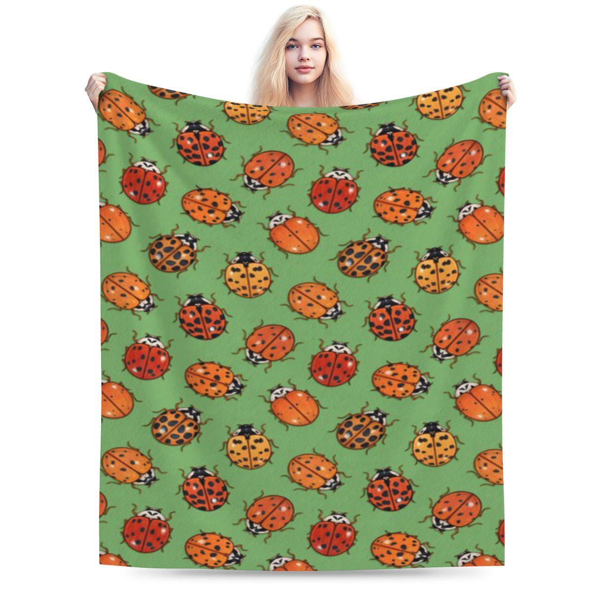 

Ladybugs Personalized Comfortable Decorate Home An UltraSoft Micro Fleece Blanket 75x100cm 30x40in