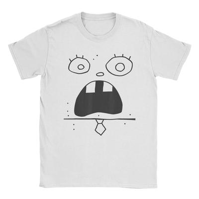 Men Sponge Bobs Doodle Bob Face SquarePants T Shirts Cartoon Cotton Merchandise Novelty Short Sleeve O Neck Tee Present T-Shirts