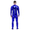 Męski Metaliczny Kombinezon Zentai Całe Ciało Obcisły Golf Długi Rękaw Kostium na Występy Klubowe