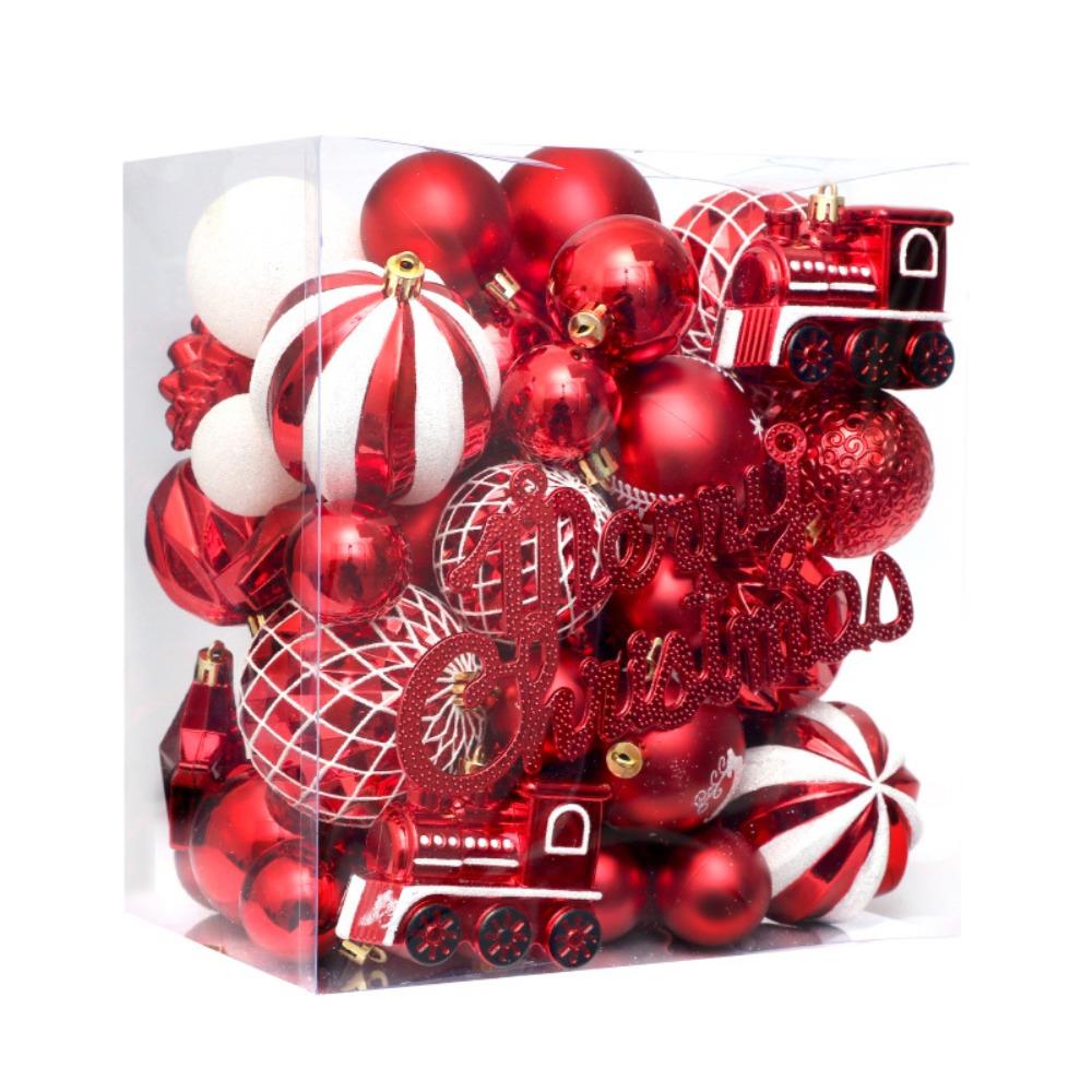 65pcs Delicate Christmas Tree Decoration Pendant Shatterproof Hanging Ornament  Party