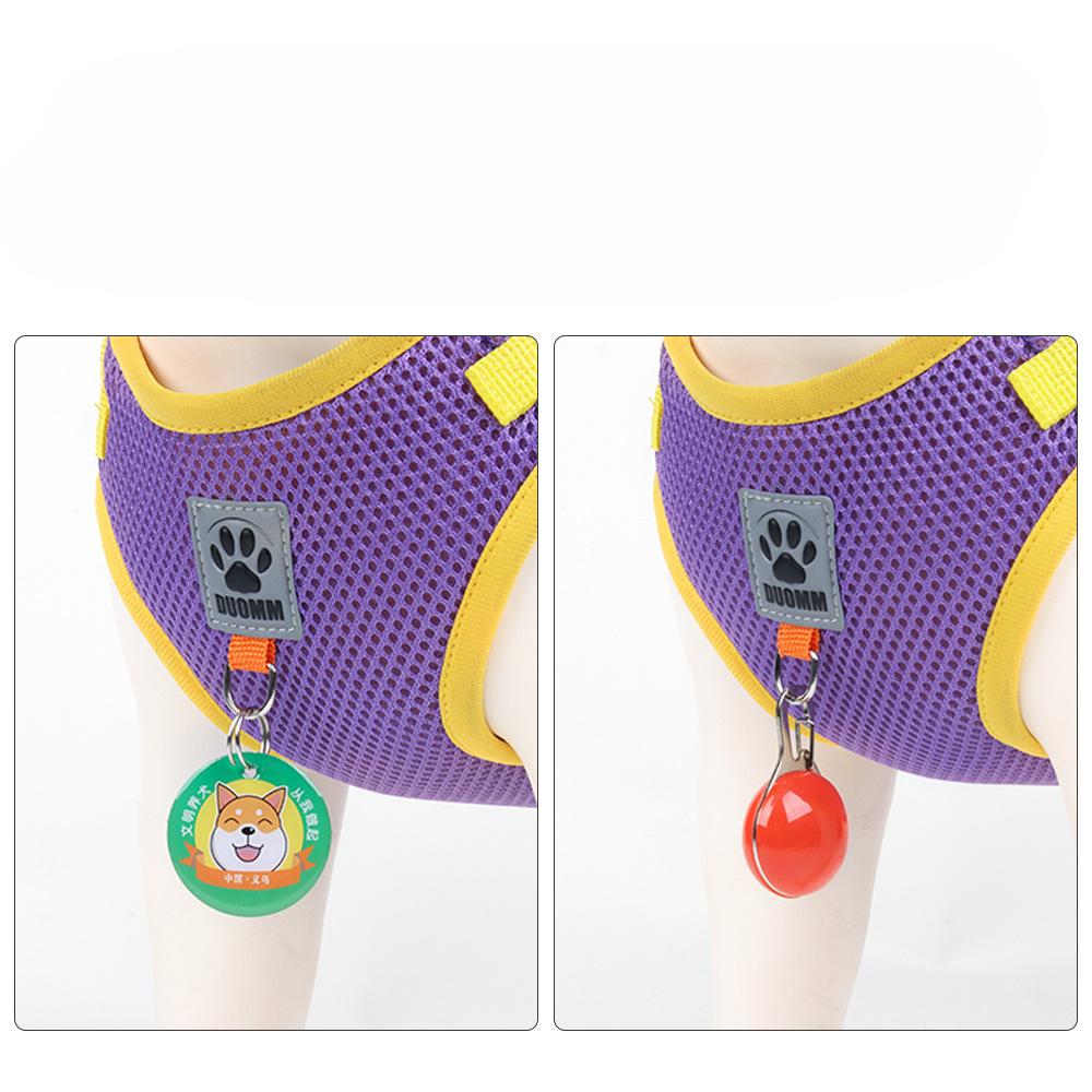 Neuer Haustier Brustgurt Atmungsaktiv Reflektierend Hundegurt Westentyp Kontrastierende Hundeleine Haustierleine