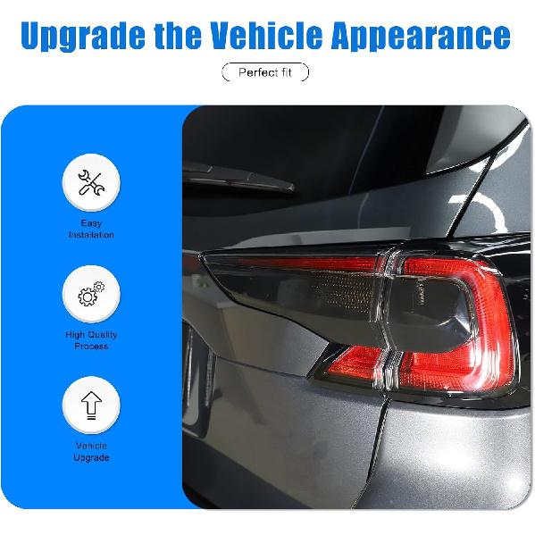 Bakljus Lampa Skydd Trim för Subaru Outback 2021 2022 2023 Tillbehör, ABS Bil Rökfärgat Bakre Bakljus Skal Skyddskåpa 2st,