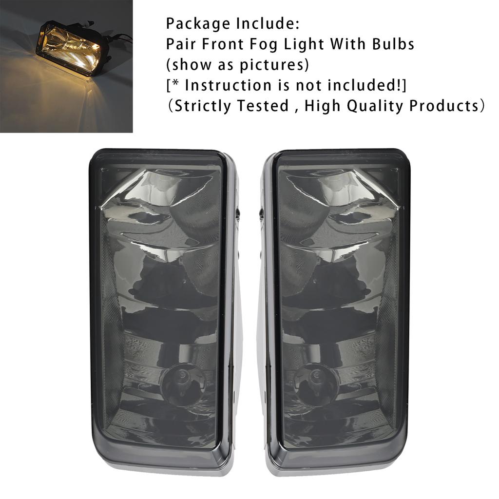 Pair Front  Fog Light Lamps With Bulbs For Chevy Silverado 2007-2013 Smoked Lens