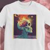 17 Psychedelic Cosmic Skull T Shirt Skeleton With Exploding Brain Design Spac