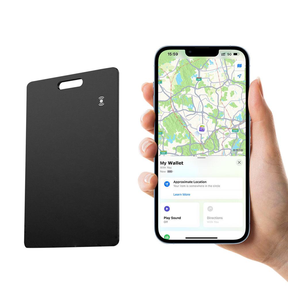 Google GPS Tracker with Wireless Charging Wireless Charging Card Wallet Anti Loss Device for Passport Bags Wallet Luggage