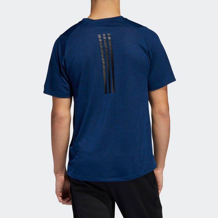 Adidas T Shirts Men's Blue Crew Neck Moderate Straight Fit EB8047
