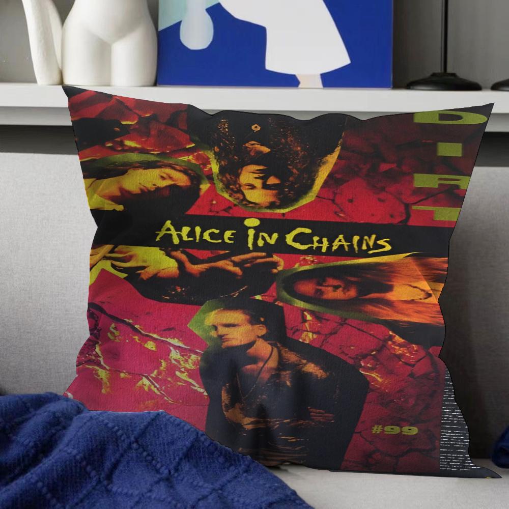Alice In Chains Pillow Cover for Bedroom Room and Living Room Sofa Decorative Cushion Cover