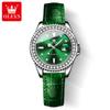 OLEVS Original Diamant Zifferblatt Quarz Uhr für Damen Mode Elegante Damen Uhren Edelstahl Wasserdicht Damen Armbanduhr