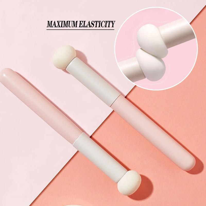Mini Mushroom Head Concealer Sponge Brush Soft Round Tip For Spot Tear Trough Nasolabial Folds Portable Blending Makeup Tool
