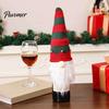 Xmas Elk Snowflake Striped Decor Christmas Gnome Wine Bottle Covers, Knitted Faceless Toppers, Santa Reindeer Holiday Table Dresser Elf Sleeves,