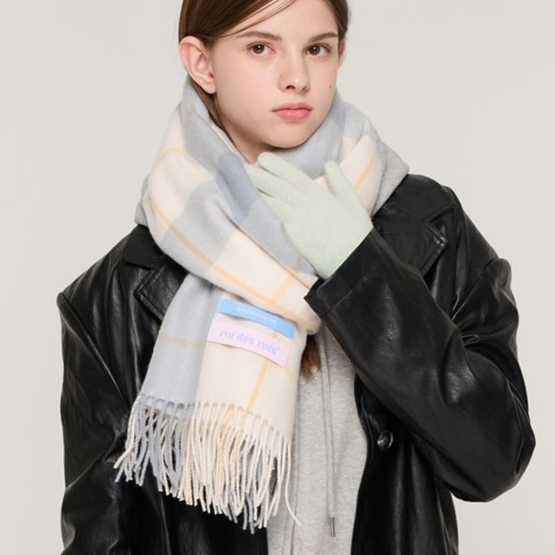 ROIDESROIS [1+1] Premier Soft Tender Check Muffler (13 Colors)