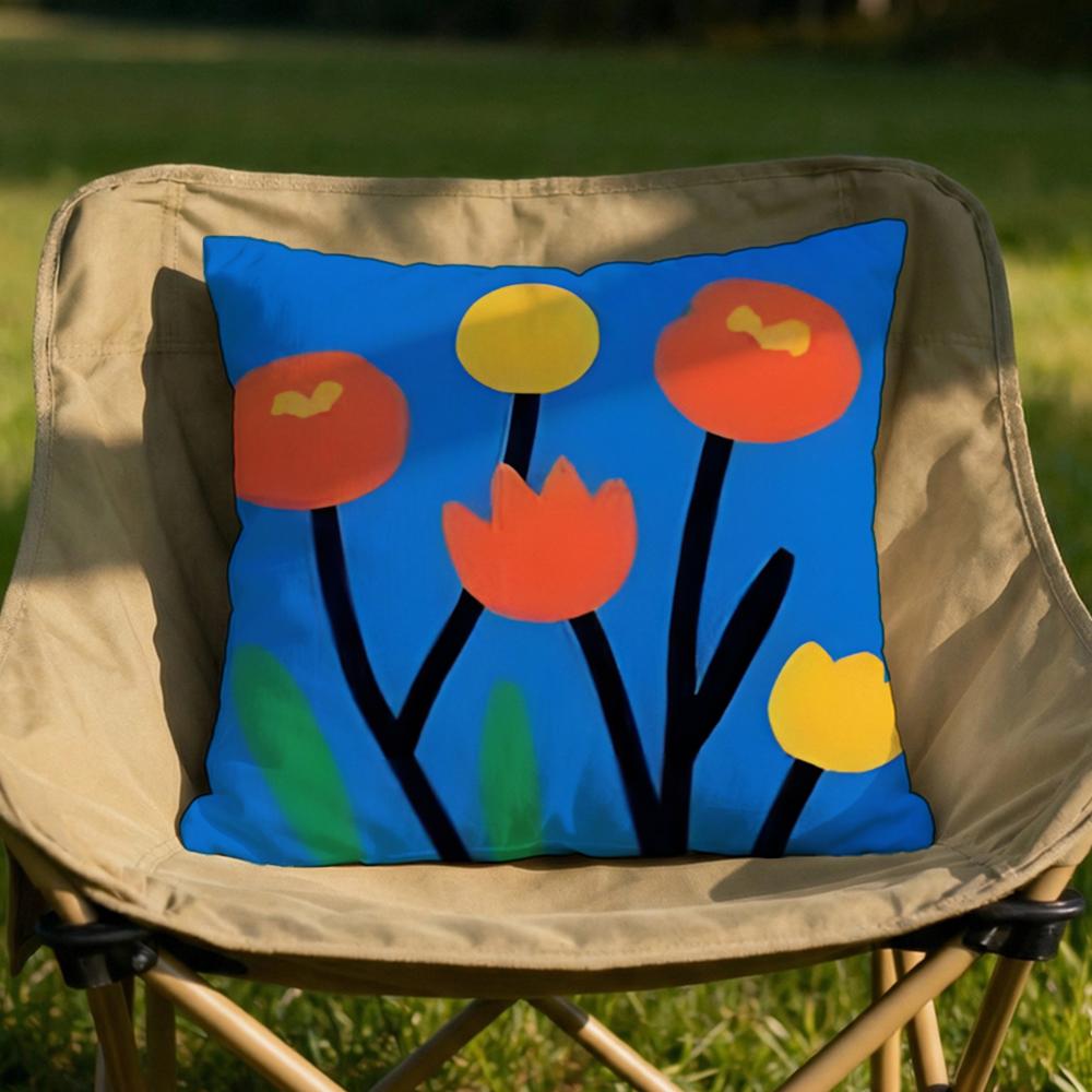 Handgezeichnete Florale Illustration Kissenbezug Weich Wendbar Langlebiges Kissen Für Zuhause Auto Täglichen Komfort