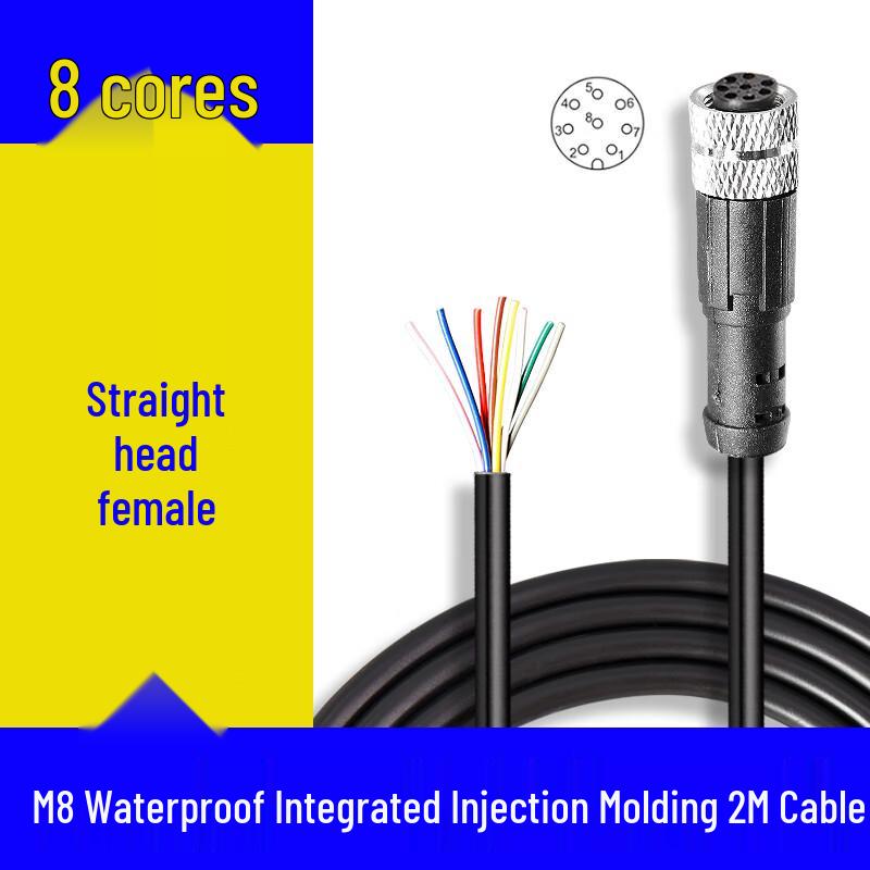 Kangzerunhe M8 Waterproof Sensor Connector with 2m Cable