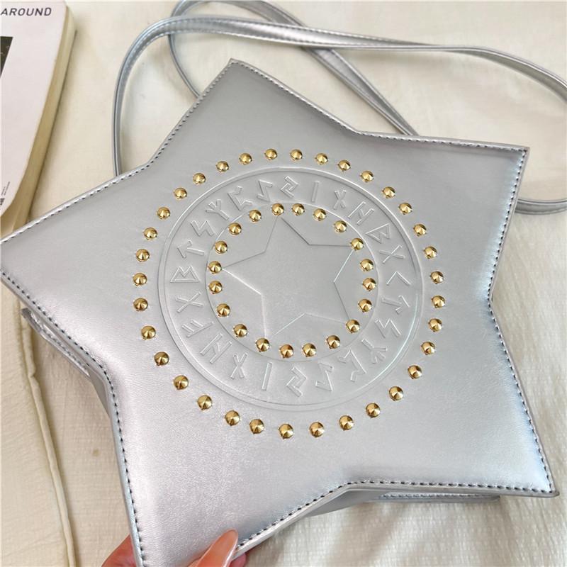 Starry Sky Fashion Backpack With Rivet Decor For Casual Travel And Daily Use