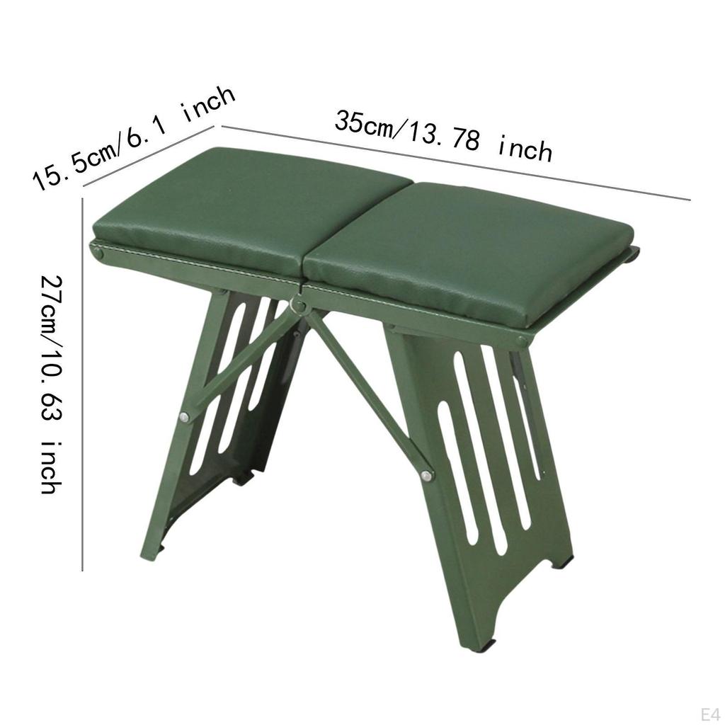 Camp Stool Camping Lightweight Footrest Carbon Steel Frame Small Foldable Chair Folding
