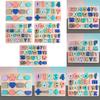 Wooden Blocks puzzle playing Developmental Colorful Montessori Christmas Birthday Gift Toddler