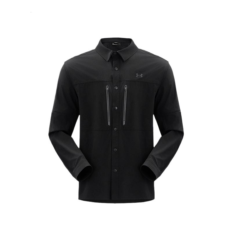 

Under Armour SS25 Hiking Series Fashion Comfortable Versatile Classic Long Sleeve Shirt Men shirts Twilight-Black 15113215-0033 M