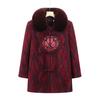 Grandma Autumn Mid-length Plush Thick Coat Wide Lady Autumn and Winter Wool Coat Elderly Winter Clothes Women