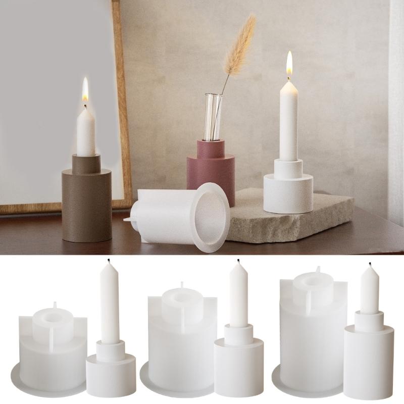 Flexible Silicone Cylinder Candle Holder Mold Perfect For Crafting Distinctive Candlesticks And Scented Ornaments