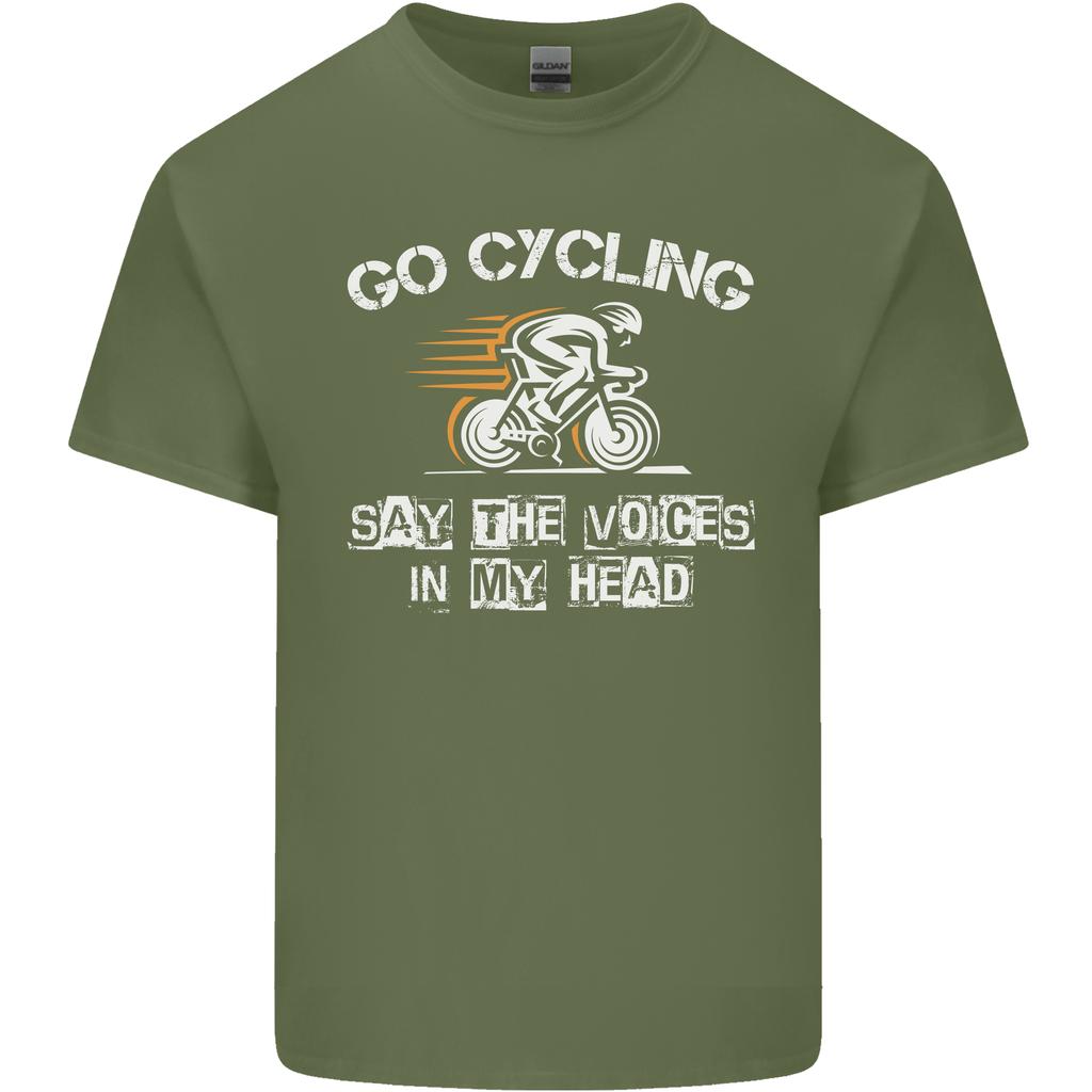 Go Cycling Say Voices In My Head Cyclist Unisexs Light Cotton TShirt