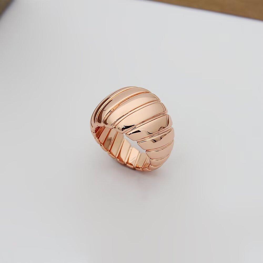 Three-color ring  and spring pattern Non-hazardous non-allergenic suitable for daily wearTexture Full of Wealth and Good Luck Daily Wear