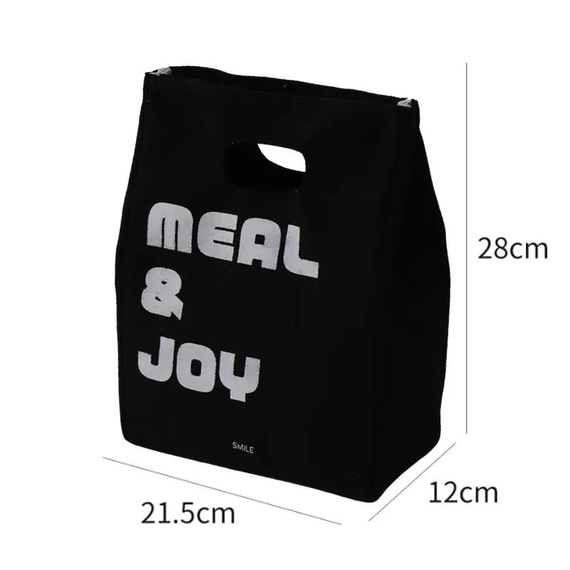 Japanese Style Canvas Thickened Bento Bags Simple Hand Held Lunch Bag Aluminum Foil Insulated Lunch Box Bag Picnic Portable Bags