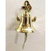 Brass Wall Hanging Ship Bell Antique Nautical Brass Anchor Door Bell Decor, 6" Inches Wall Hanging Indoor Brass Bell