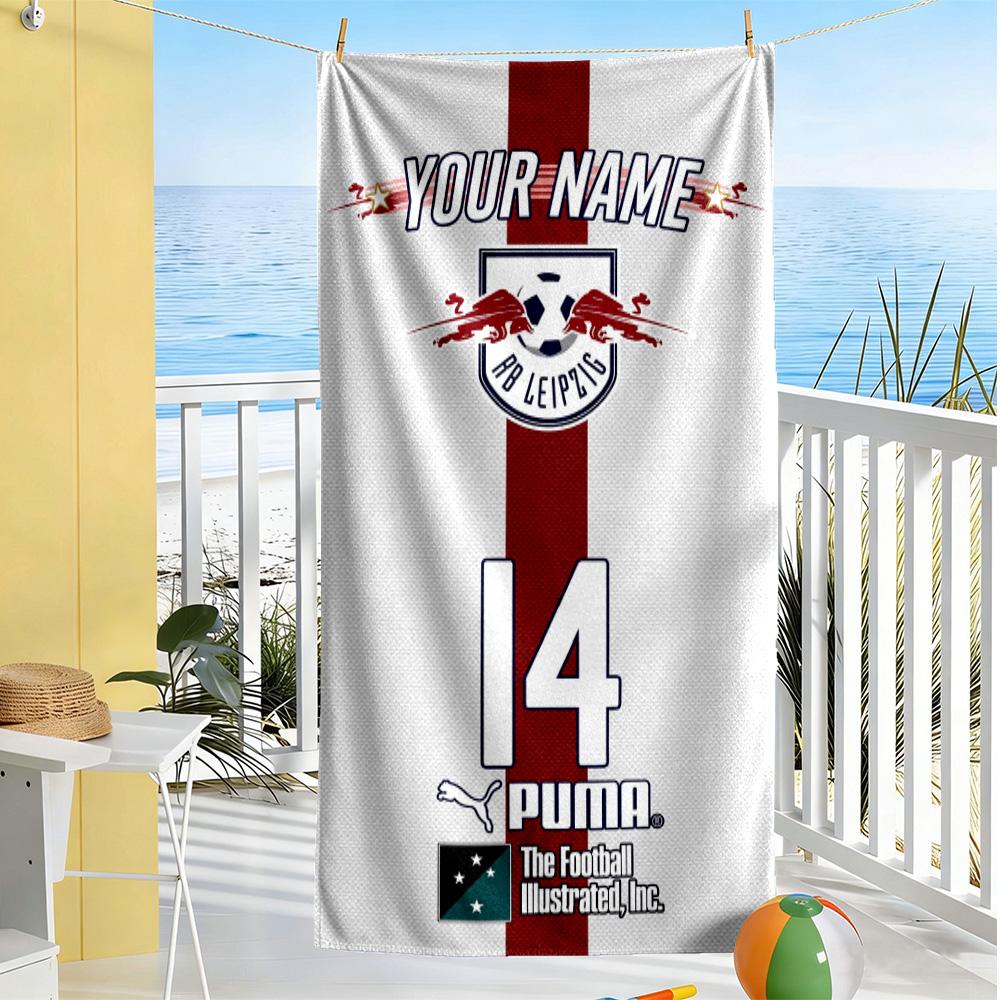 Bull Logo Customized Name Beach Towel Soft Durable Quick-Dry Suitable for Sports Travel Swimming Yoga Bathroom Beach And Pool