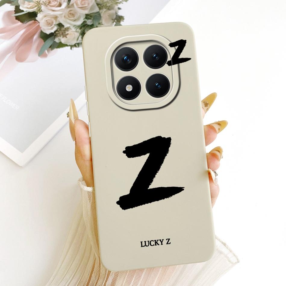 For Xiaomi Redmi Note 15 Pro+ 15Pro 5G Lucky Initial Letter Phone Case For Redmi Note 15 Pro Plus 5G Soft Silicone Case Bumper