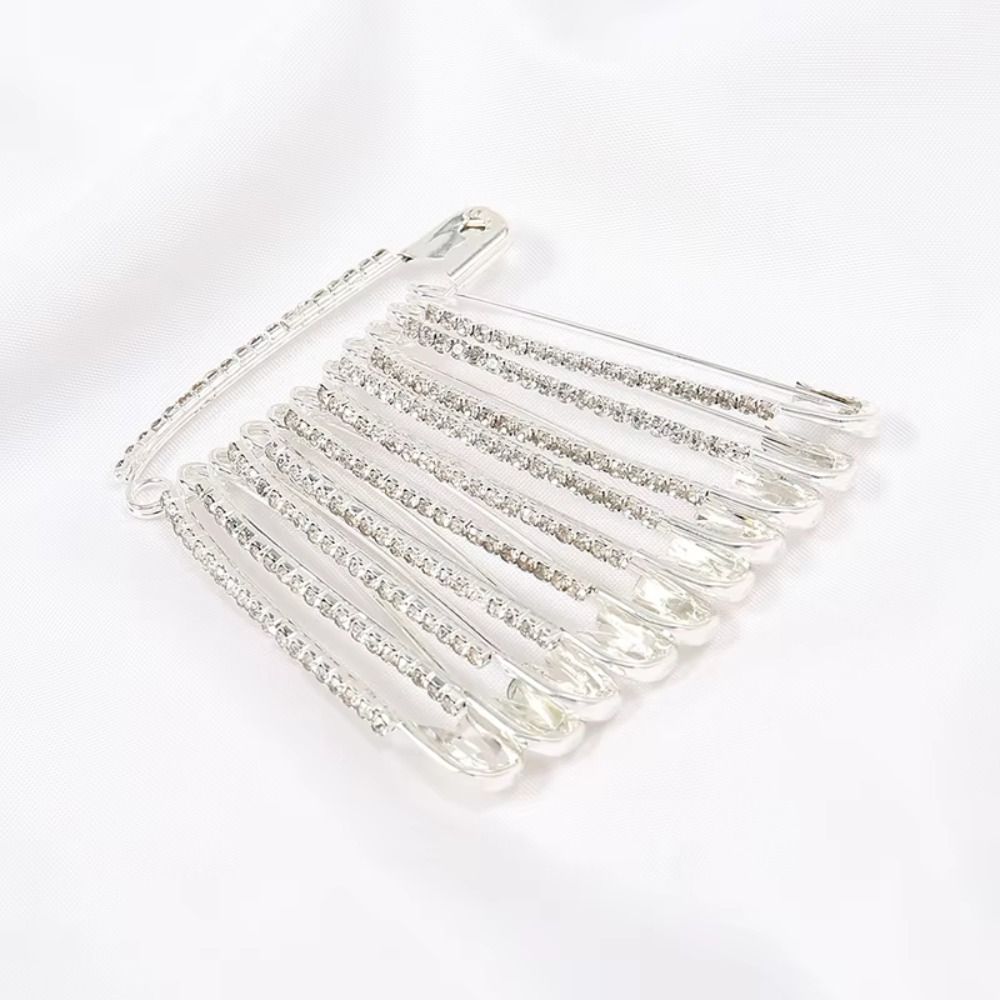 Korean Style Rhinestone Safety Pins Vintage Skirt Dresses Pins Unique Pants Safety Pin  Girls