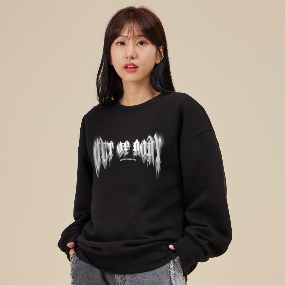 ASTRAL PROJECTION Out-Of-Body Loose Fit Sweatshirt_Black