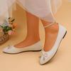 Women's Bowknot Decor Ballet Flats Pointed Toe Slip-On Elegant Dress Shoes for Office Wedding Party Daily Casual Footwear