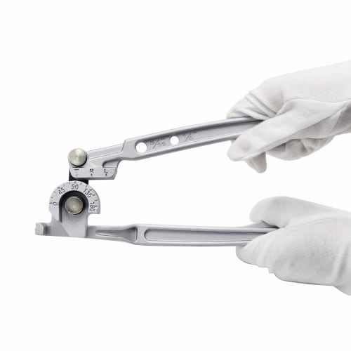 Bonvoisin Pipe Bender, Lever-Operated, Bends 1/4" and 5/16" Pipes up to 180, for Soft Copper, Iron, Steel, and Aluminum Pipes, Air Conditioning Pipin